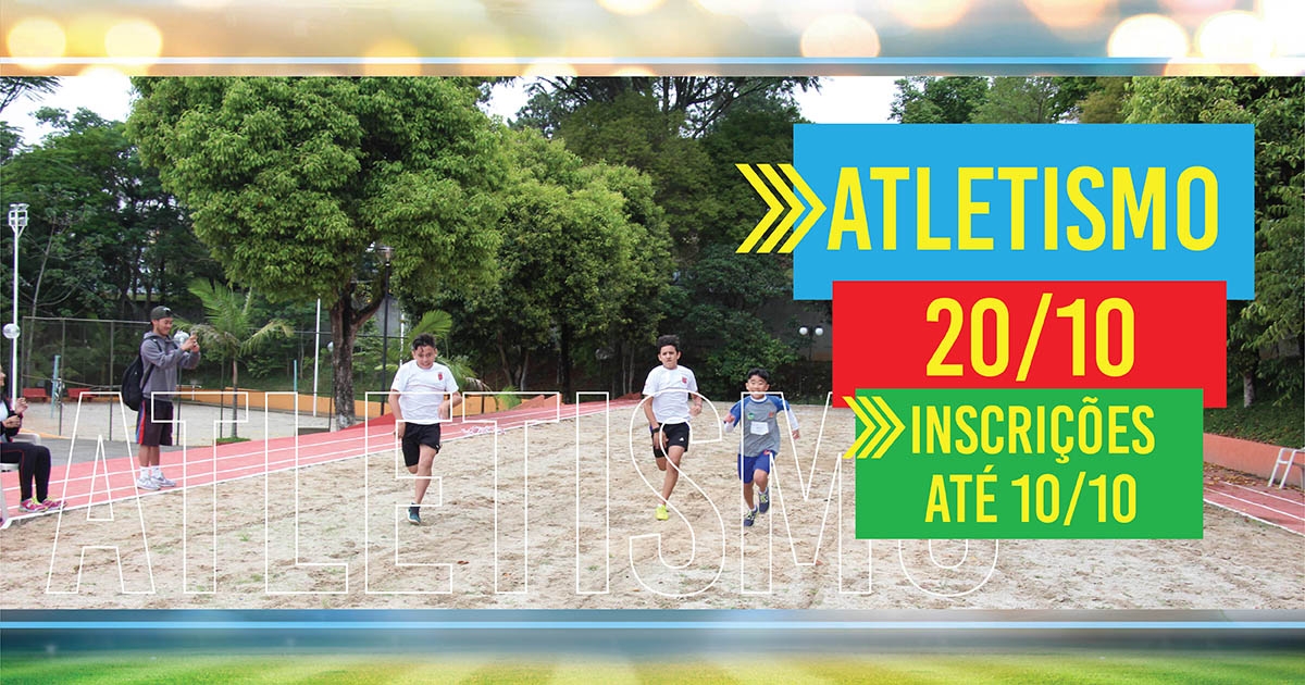 Inscrições para o atletismo encerram em outubro